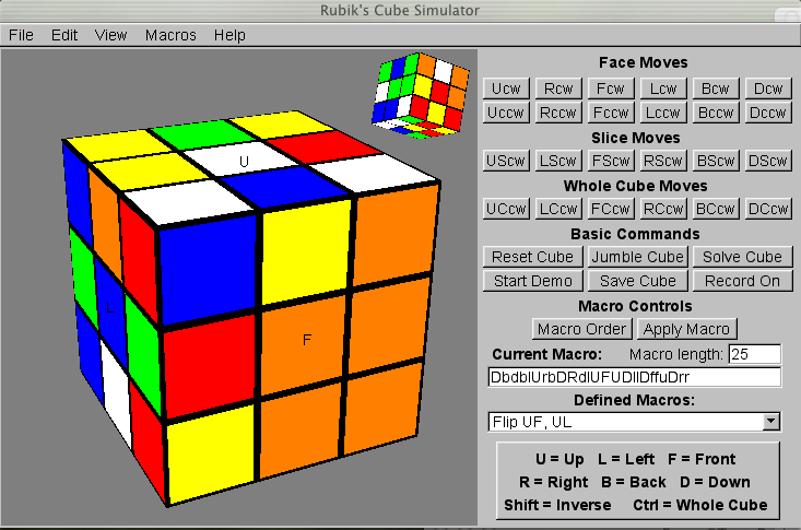 Online Rubik's Cube Simulator